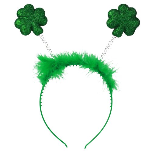PEUTIER St Patricks Day Headband, Shamrock Headband Irish Green Clover Headpiece Hairband St Patrick Costume Accessories for Women Girls Decoration Party Favors Supplies