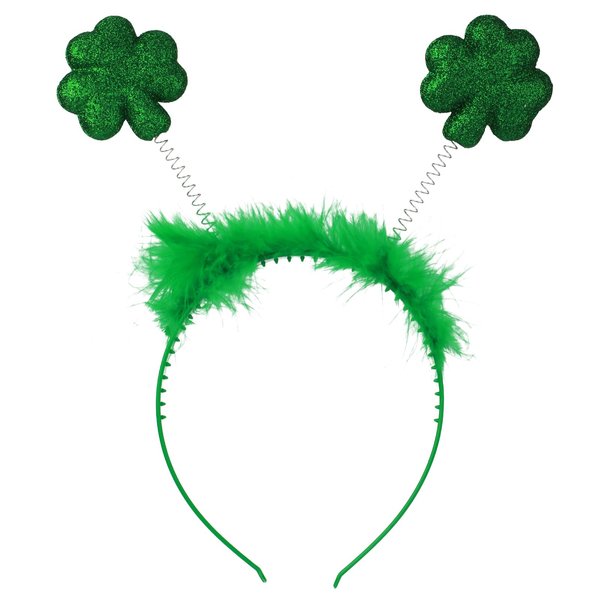 PEUTIER St Patricks Day Headband, Shamrock Headband Irish Green Clover Headpiece Hairband St Patrick Costume Accessories for Women Girls Decoration Party Favors Supplies