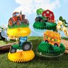 Zonon 6 Pieces Tractor Party Decorations Tractor Honeycomb Table Centerpiece Tractor Birthday Party Supplies Table Toppers for Baby Shower Party Supplies Farmhouse Truck Decor, 6 Designs