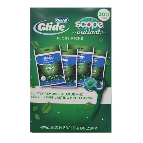 ORAL-B Glide Floss Picks with Scope 300CT