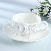 Yean Flower Bride Wedding Hair Comb Silver Crystal Bridal Hair Piece Rhinestone Hair Accessories for Women and Girls