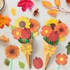 BeYumi Flower Bouquet Craft Kit - 24Pcs Fall Flower Bouquet Craft for Kids Make Your Own Thankful Flower Bouquet Autumn Fall Florals Thanksgiving DIY Gift Craft School Classroom Home Fun Activities