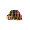 Generic Medium size mixed black pink green marbled hair claw clip