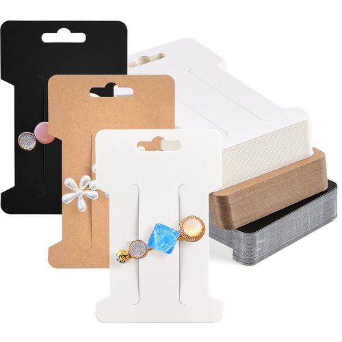 Coopay 150 Pieces Hair Clip Display Cards Hair Bow Display Holder Rectangle Hair Barrettes Jewelr...