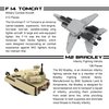 Apostrophe Games 5 Military Building Block Sets (728 Pieces) F/A-18 Hornet, F-14 Tomcat Fighter Jet, AH-64 Apache Helicopter, M2 Bradley Tank, and Humvee Avenger