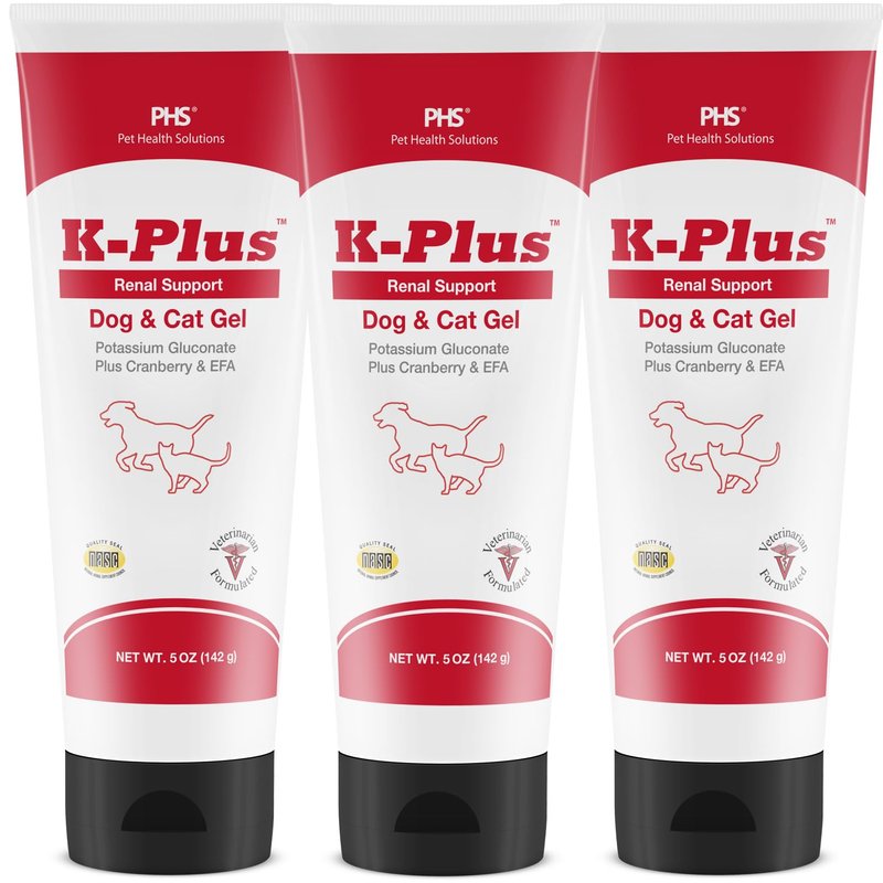 K-Plus Potassium Gluconate Renal Gel Plus Cranberry and EPA for Dogs and Cats - Veterinarian Appr...