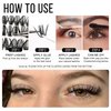 Hermosa Phoenix Pulse, Hermosa DIY Lash Extension Kit, 220 Pcs Lash Clusters Kit 30D+40D Individual Lashes 8-16mm for Natural Look, DIY Eyelashes at Home HM40D