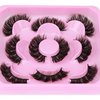 Natural False Eyelashes Fluffy Mink Lashes 3D Wispy D Curl Eye Lashes Russian Strip Thick Full False Eyelashes 5 Pairs 21mm by Focipeysa Eyelashes