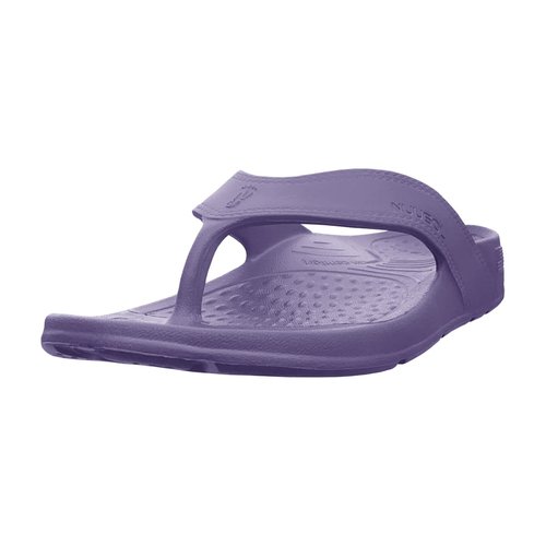 NUUSOL Unisex Cascade Flip Flop; Non-Slip Hiking/Plantar Fasciitis Footwear; Soft, Lightweight & Comfortable; Arch Support & Textured Footbed, Morning Violet, 12 Women/11 Men