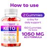 (2 Pack) Fast Ripped Keto ACV Gummies, 120 Gummies for 2 Months