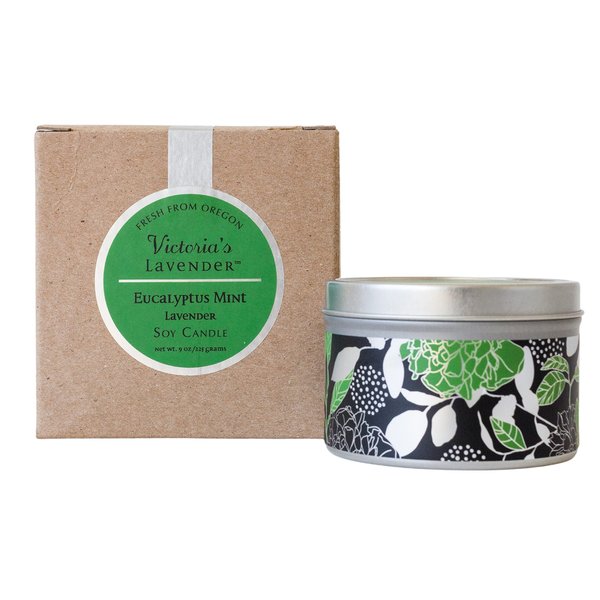 Eucalyptus Mint Lavender Luxury Scented Candles - Scented Candles for Home, Relaxing Candles with Essential Oil, Soy Wax Aromatherapy Candle, Aesthetic & Romantic Candles by Victoria’s Lavender