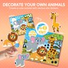 Klever Kits Dot Art Kit for Kids, No Mess Sticker for Toddlers 3-7, Craft Kits, DIY Creative Activity, Travel Toy, Birthday Gifts for Boys Girls (Animal)
