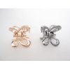Generic Tiny small dark silver or rose gold butterfly metal hair claw clip (Primary color: Rose gold)