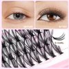 Dedila 8/10/12/14/16/17/18/20mm 60pcs 20 Root Grafting Individual False Eyelashes Mink Natural Long Eye Lashes Cluster Extension Makeup Beauty Fake Eyelash (18mm)
