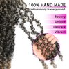 Eacia Yanky Twist Crochet Hair 8 Inch 7 Packs Pretwisted Fluffy Spring Mini Twist Bohemian Passion Twist Pre Looped Crochet Braids Synthetic Hair Extensions (T27#)