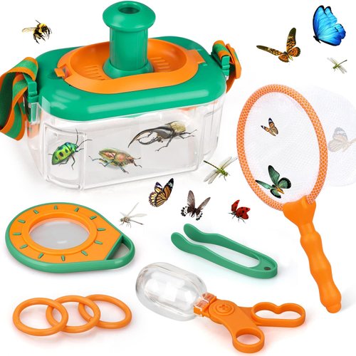 TOY Life Bug Catcher Kit for Kids Bug Catching Kit with Butterfly Net,Bug Net,Critter Keeper,Butterfly Kit,Magnifying Glass,Insect Catcher, Bug Toys Kids Explorer Kit Outdoor Toys for Kid 3 4 5 6 7 8