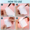 500 Pieces False Eyelash Fans Paper Tape, Double Sided Adhesive Lash Tape Eyelash Fan Tape Holder Lash Sticky Strip Eyelash Extensions Tools Eyelash Extension Storage Tape for Women Girls Eye Makeup