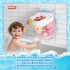 UNEEDE Bath Toy Organizer,4.15 Gallons Bathtub Toy Storage Organizer,Quick Access Bath Toy Holder For Bathtub,Baby Organizer And Storage,Quick Dry Baby Bath Toy Storage For Tub,Mesh Shower Caddy(Pink)