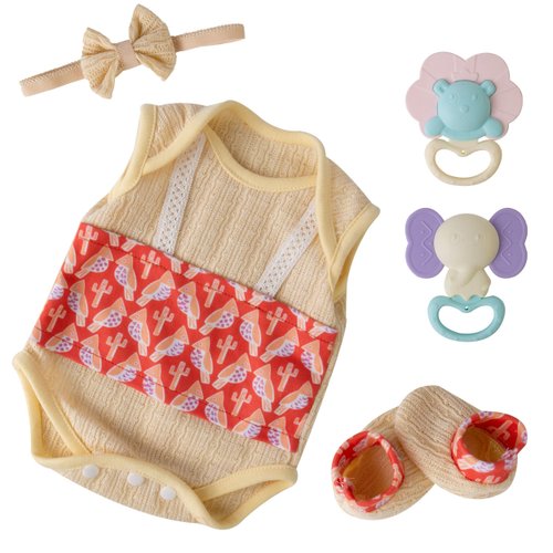 EKOKIZ Reborn Baby Dolls Clothes Girl Yellow Baby Clothes Doll Clothes 17-22 Inches Baby Alive Clothes and Accessories for Baby Girls' Clothing