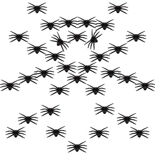 Halloween Fake Plastic Spiders, Halloween Spiders, Halloween Decorations Spiders, Small Realistic Spiders Black Fake Spiders, Halloween Small Spiders Prank Props, Halloween Joking Spiders Web Decor