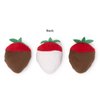 ZippyPaws Miniz Plush Dog Toy Trio with Squeaker, Small Stuffed Chew Toys, 3-Pack, Chocolate Covered Strawberries