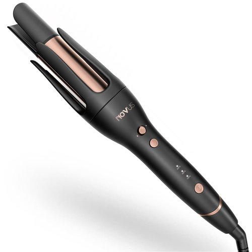 Anti-Scald Automatic Curling Iron, Rotating Curling Iron, Ceramic Curling Iron, Auto Curling Wand Adjustable Steering, Time Reminder, 30Min Auto Shut Down, 3 Temp Settings, for All Hair Types