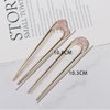 6 Pcs Metal U Shaped Hairpins Simple Hair Sticks Vintage French Hair Pin Chignon Hair Grips Clips 2 Prong Bun Hair Accessories for Women Girls
