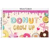 Donut Grow up Birthday Backdrop Sweet Donuts Photography Background Donut Party Decorations for Newborn Kids Girls Birthday Party Baby Shower Party Supplies