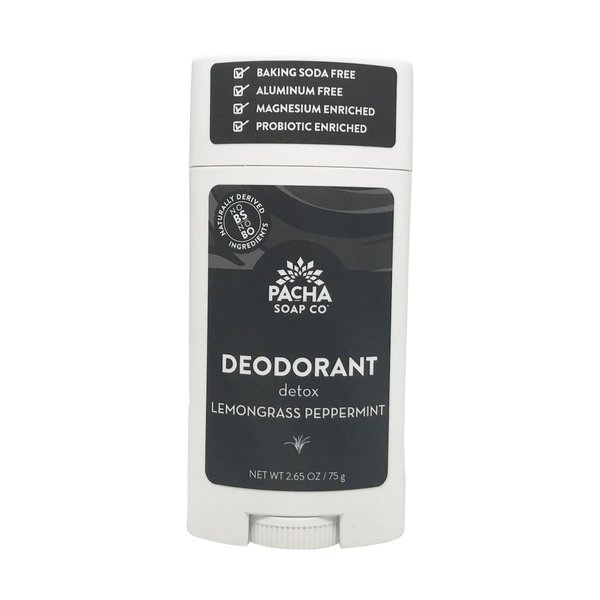 PACHA SOAP Lemongrass Peppermint Deodorant, 2.65 OZ