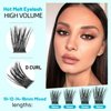 Hannahool Wide Stem Individual False Eyelashes Mixed 8-10-12-14mm/10-12-14-16mm Dramatic Black Soft and Light Thick Base Cluster Lashes D Curl 5D Volume Eye Lashes Extensions (10-12-14-16mm)