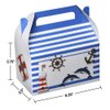 Hammont Paper Treat Boxes - (10 Pack) - Party Favors Treat Container Cookie Boxes Cute Designs Perfect for Parties and Celebrations 6.25" x 3.75" x 3.5" (Sailor)