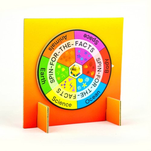 Cognisprings Spin-for-The-Facts Fun Educational Games for Kids - Learn Facts and Explore Endangered Animals - Family Card Games