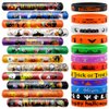 VKTEN 48Pcs Halloween Party Favors Slap Bracelets Rubber Wristbands Assorted Gifts for Kids Girls Boys (Halloween)