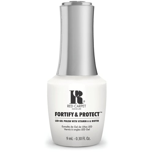 Red Carpet Manicure Fortify & Protect French White Crème Gel Polish for Strong, Healthy Nails - Infused with Vitamin A & Biotin - (White Hot) Led Nail Gel Color, 0.3 Fl Oz