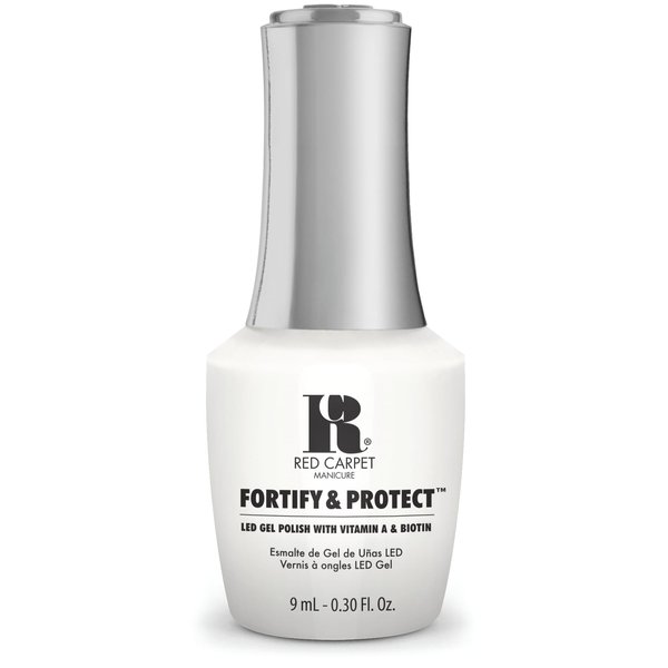 Red Carpet Manicure Fortify & Protect French White Crème Gel Polish for Strong, Healthy Nails - Infused with Vitamin A & Biotin - (White Hot) Led Nail Gel Color, 0.3 Fl Oz