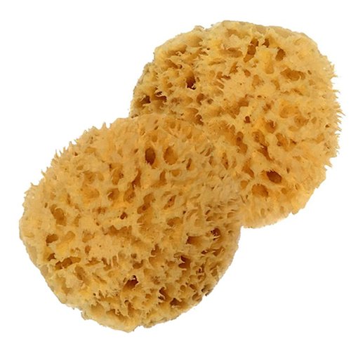 Spa Baby Absorbent Natural Bath Sponge Spa Destinations. Ultra Soft Premium Sea Wool Sponge, Biodegradable, Bath Accessories Baby and Kids, Infant Bath. Two (2) Pack 3-4 inch for Moms
