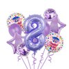 Balloons, 11 pcs Foil Balloons 8 Year Old for 8th Birthday Party Supplies Decoration， Confetti Balloon Kids Party Balloons Birthday Party Supplies 8 Years Old Birthday Balloon for Kids (8th, Purple)