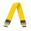 chenyang USB C to USB C Cable,USB4 Type C Male to Male 40Gbps 100W 8K Flat Slim FPC Data Cable for Laptop & Phone 13cm Yellow