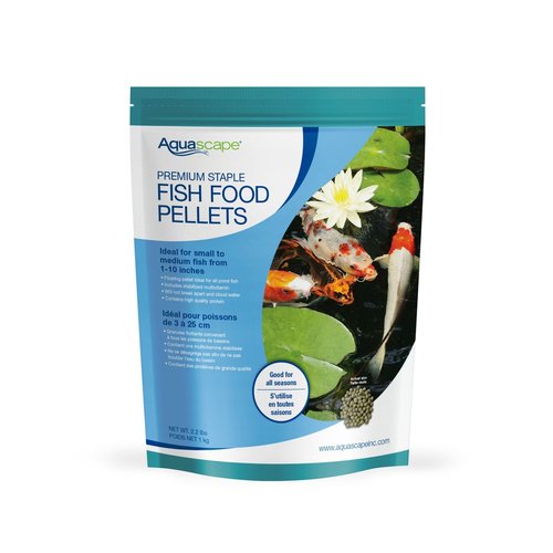 Aquascape Premium Staple Fish Food Pellets for Small to Medium Pond Fish, Medium Pellet, 2.2 Poun...