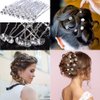 AKOAK 20 Pieces Bridal Wedding Hairpin, Single Drill U-shaped Hairpin, Rhinediamond Hairpin Bridal Women's and Girls' Hair Accessories for Wedding Ball Parties Special Events