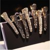 Ruihfas Fashion 4Pcs Eye-catching Women Girls Pearl Rhinestone Beak Clip Duckbill Clip Alligator Clip Hair Clip Hairpin 2.36×0.4 inch
