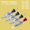 Romlon Tattoo Cartridge Needles - 60Pcs Assorted Standard Mixed Tattoo Needles Round Liner/Round Magnum 3RL 5RL 7RL 9RL 7RM 9RM Size for Tattoo Machine Tattoo Kits Tattoo Supplies
