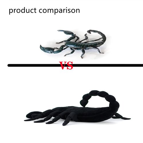 Tiny Heart Simulation Emperor Scorpion Plush Toy, 15.74inch Black Super Soft Realistic Scorpion Plush Stuffed Animal Toy Figure for Kids Halloween Doll Home Decor Throw Pillow