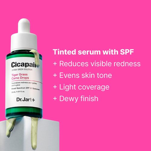 Dr.Jart+ Cicapair Tiger Grass Camo Drops Tinted Face Serum SPF 35 | Color Corrector | Korean Skin Care, 1.01 Fl Oz
