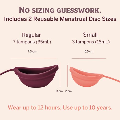 Pixie Menstrual Disc Kit - Best Period Disc Starter Kit - 2 Discs, 20 Wipes, Wash, Lube, Public Restroom Carry Cup, Stain Remover & Storage Bag - Proven to Become A Successful Menstrual Disc User