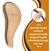 Detangling Brushes - Detangler Brush Set - Pain-Free Hair Brush Straightener that Removes Tangles and Knots Straightening Hair Shiny and Smooth (Rose Gold and Black)