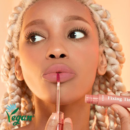 ETUDE Fixing Tint 4g | Long Lasting, High Pigmented Liquid Lipstick, Lip Stain, Waterproof, Lightweight matte finish, Full Coverage (#08 Dusty Beige)