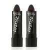 Vivid Black Lipstick - 2 Pack - Bold, Translucent, No Sheen Lip Color With Matte Finish - Makeup and Cosmetics by Splashes & Spills