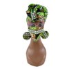 African Headwraps Earrings Face Mask Cotton Headband Bonnet Ankara Wax Fabric Pure Cotton African Headscarf Mask Match Print