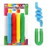 Pop Tubes Sensory Toys 4 Pack, Fine Motor Skills Toddler Toys, Thick Fidget Sensory Toys for Kids and Adults, Learning Toys, 7.5" Stretches Up to 26" by Playkidz (4 Pack)